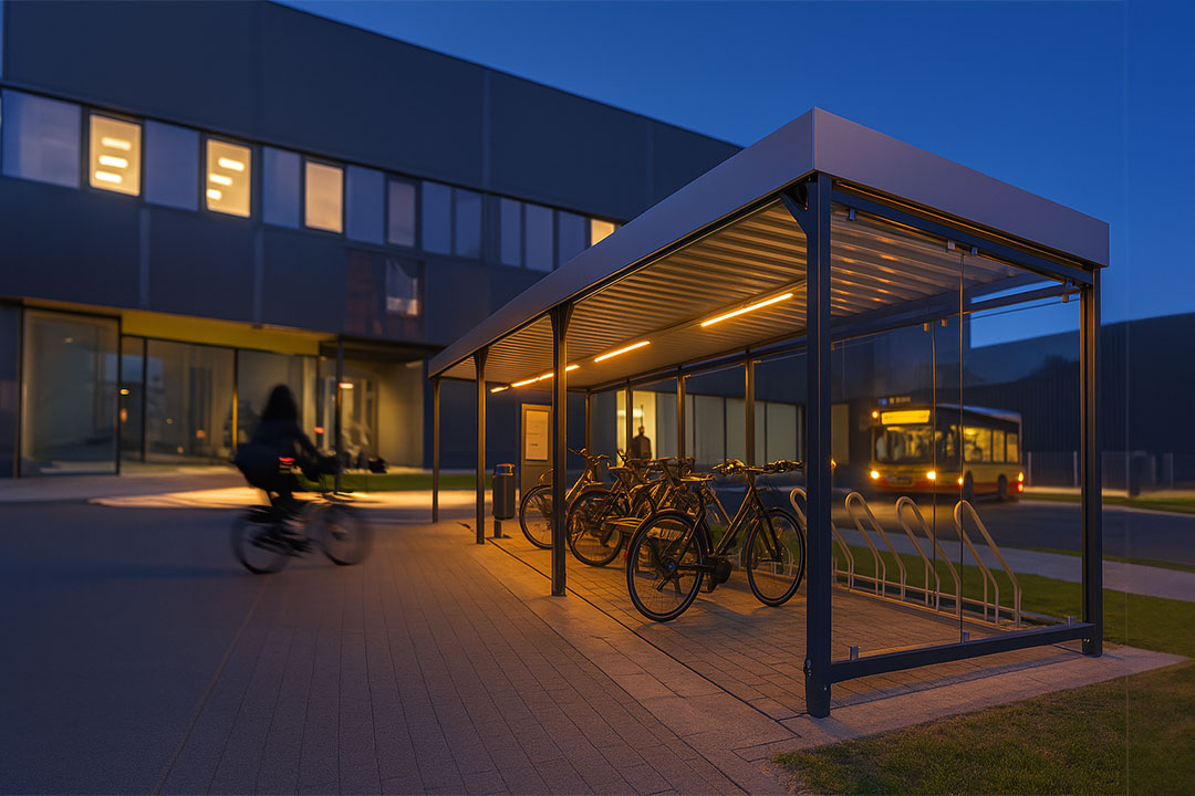 Fahrradüberdachungen für Gewerbe