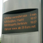 Abfahrtszeitenmodul für ARCUS Technikstele