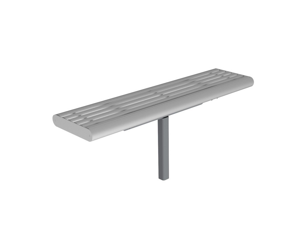 Sitzbank Typ L für Wartehallen mit Aluminiumfüllung