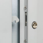 Abfallbehälter M-44 Detail Dreikantschloss