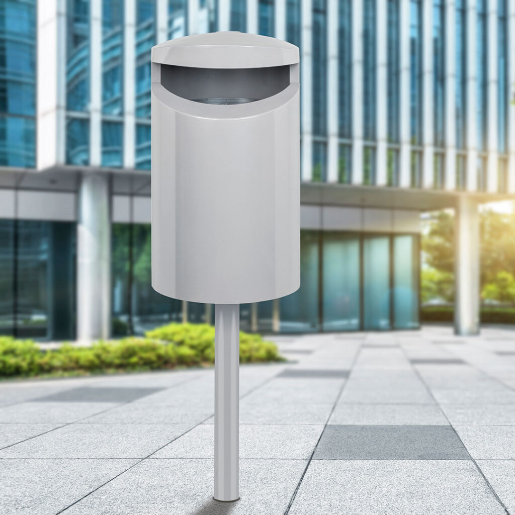 Abfallbehälter M-30 zur Mastmontage