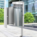 Abfallbehälter M-44 geöffnet mit Innenbehälter