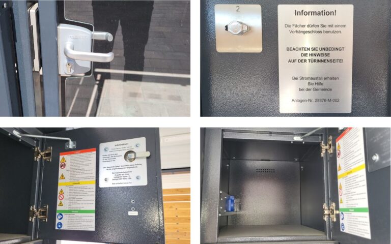 Zugang zum Innenbereich mit Ladeschrank MA-E am Bahnhofsvorplatz Sagehorn