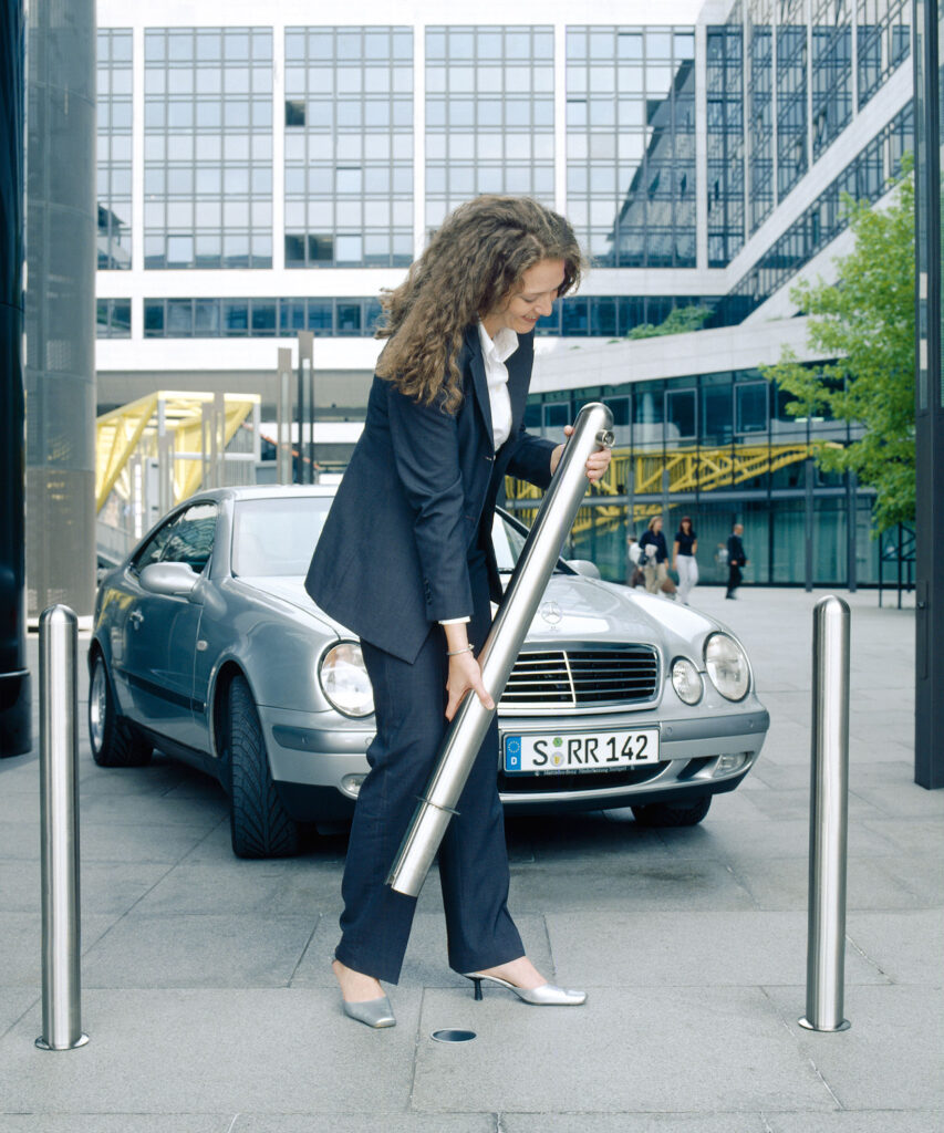 Edelstahlpoller, heraushebbar