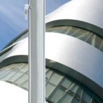 Edelstahlpoller mit flachem Kopf