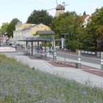 Bussteig am ZOB Eutin mit neuer Überdachung Typ O