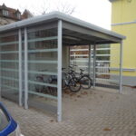 Fahrradabstellanlage BASIC doppelzeilig mit Flachdach