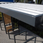 Dacheindeckung mit Trapzblech der Überdachung CLEAN