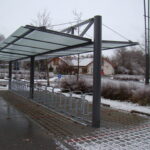 Fahrradunterstand System O doppelzeilig freitragend