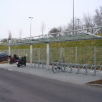 Fahrradüberdachung System O DZ mit Fahrradbügel HT 3-N