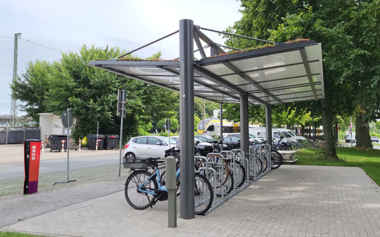 Fahrradabstellanlage System O mit 32 weiteren Abstellplätzen