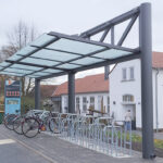 System O als einzeilige Fahrradüberdachung in Stemwede-Levern