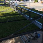 Gründach der doppelzeiligen Überdachung Typ O am Bahnhof in Soest