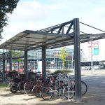 Fahrrad-Überdachung System O mit Gründach für Pendler in Soest