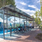 Fahrradüberdachung System X einzeilig