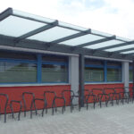 Fahrradüberdachung FAA-Y einzeilig ohne Seitenwände