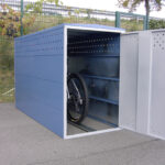 geöffnete Einzelbox Fahrradgarage M1