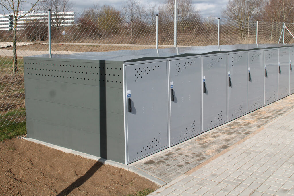 Reihenaufstellung Fahrradgarage M1