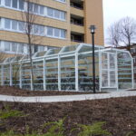 Fahrradabstellanlage System A mit abschließbaren Türen