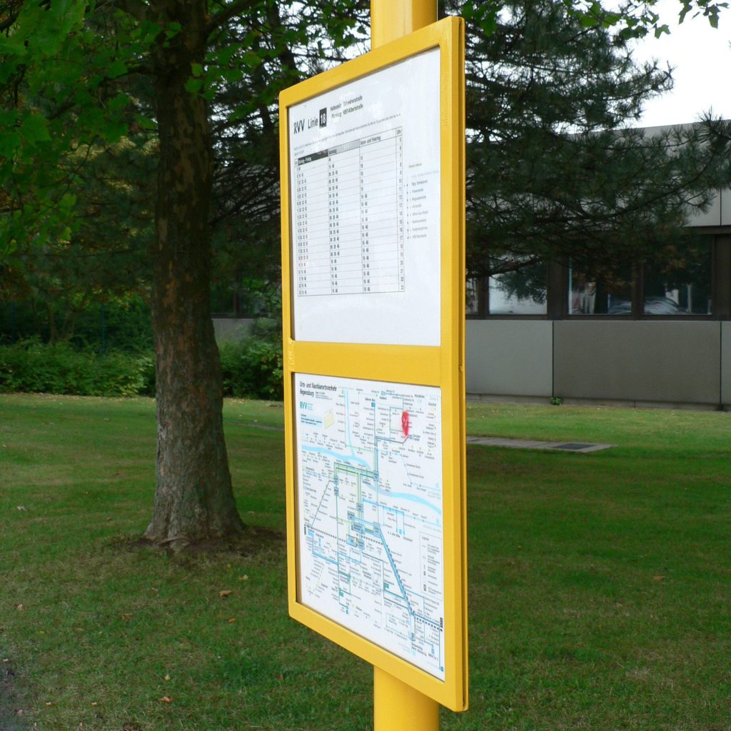 Der Fahrplankasten FKS 2x DIN A3 Querformat übereinander