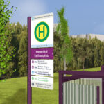 FLAG mit austauschbaren Schildeinschüben