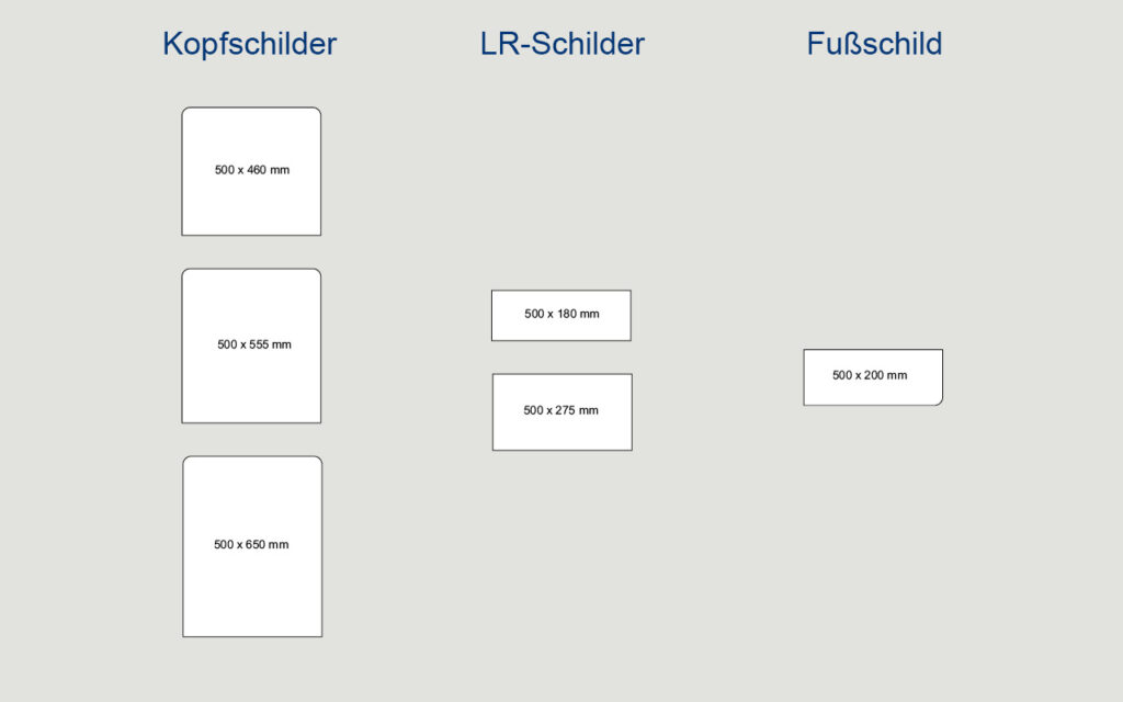 Technische Daten der FLAG Einzelschilder