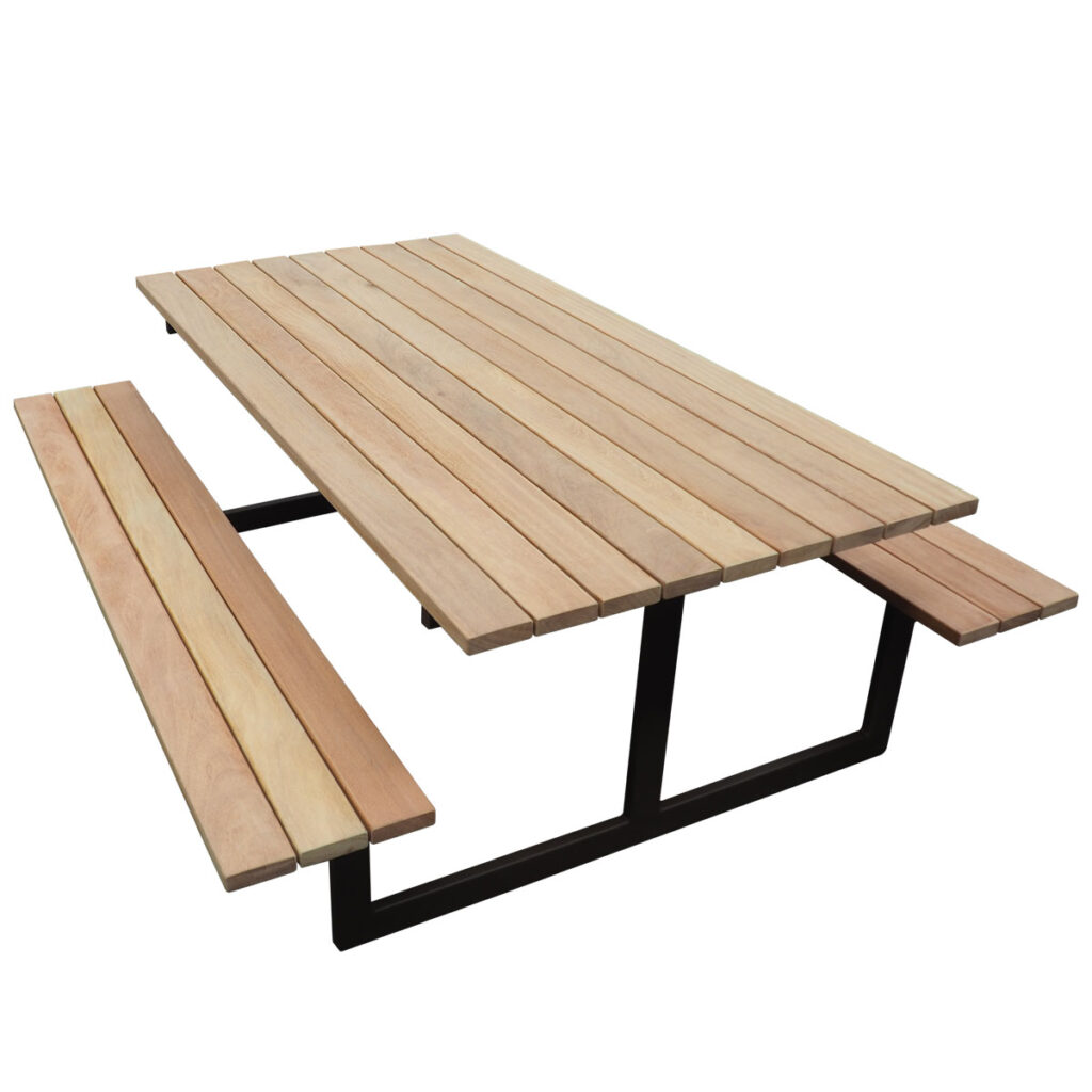 FOREST Picknick mit Tisch und zwei verbundenen Bänken