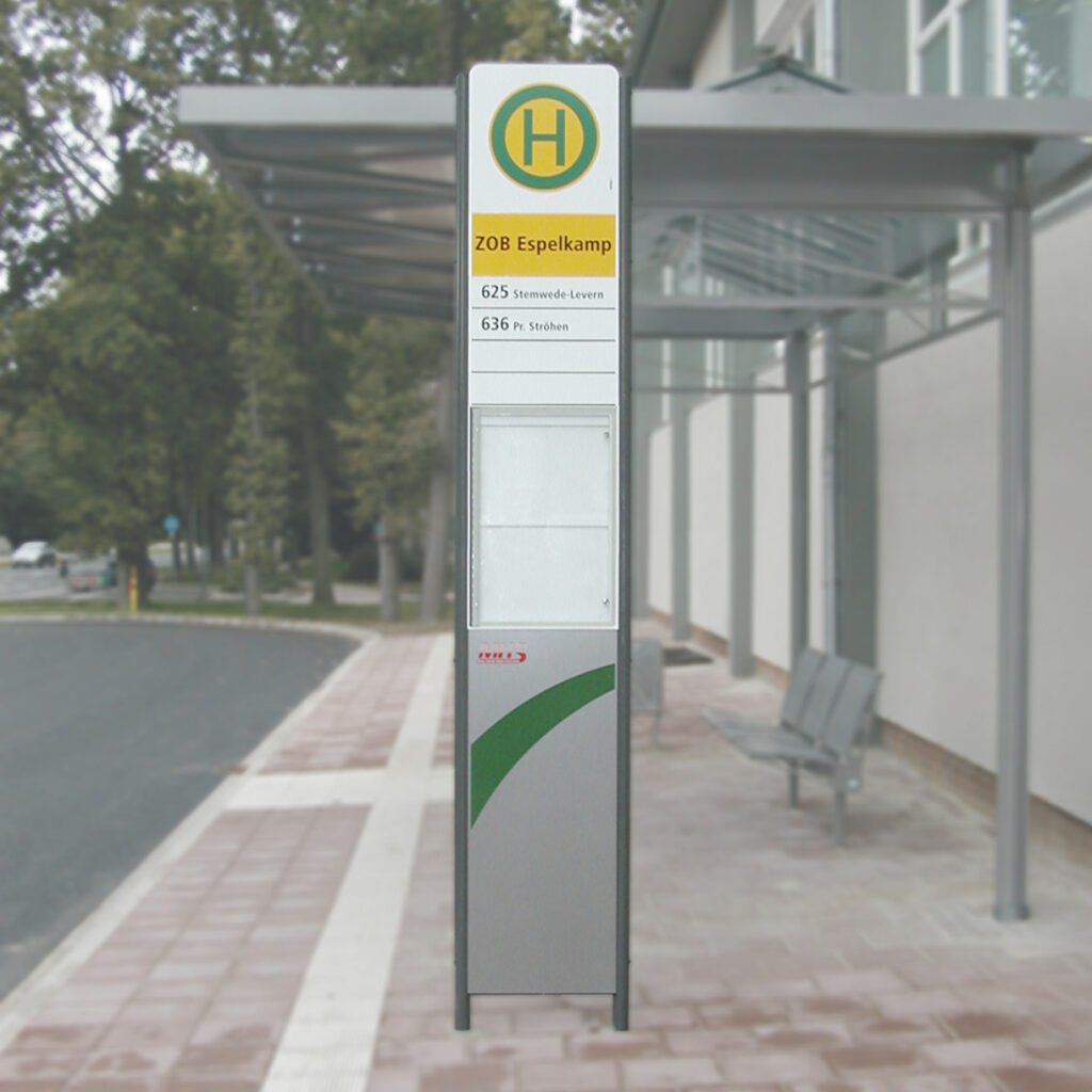 GEO 2-seitig mit VI-Vitrine am Busbahnhof Espelkamp