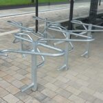 Abgeteilter Bereich der Überdachung System O für Fahrradbügel HT3-N