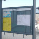 Infovitrine in der Treppeneinhausung System O in Lauda-Königshofen