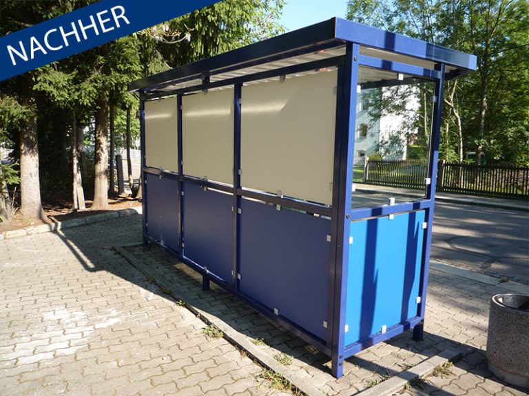 und nach der Überarbeitung