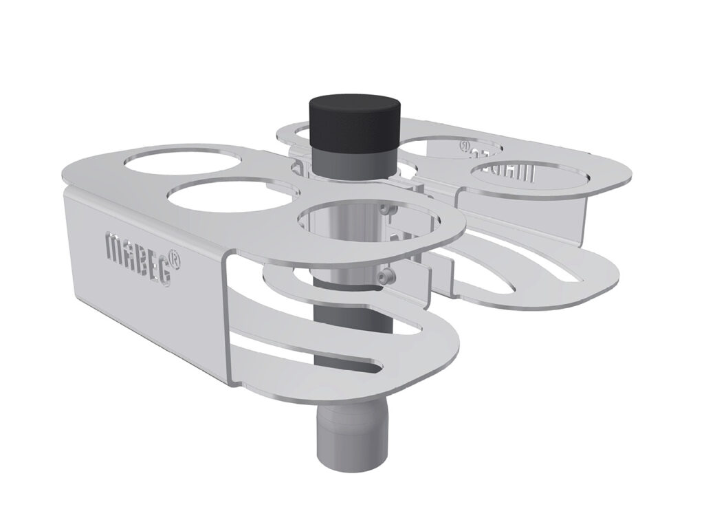 Adapter zur Mastverlängerung eines Abfallbehälters mit Pfandhalter