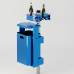 MABEG Pfandhalter für Flaschen und Dosen als Mastaufsatz an Abfallbehältern