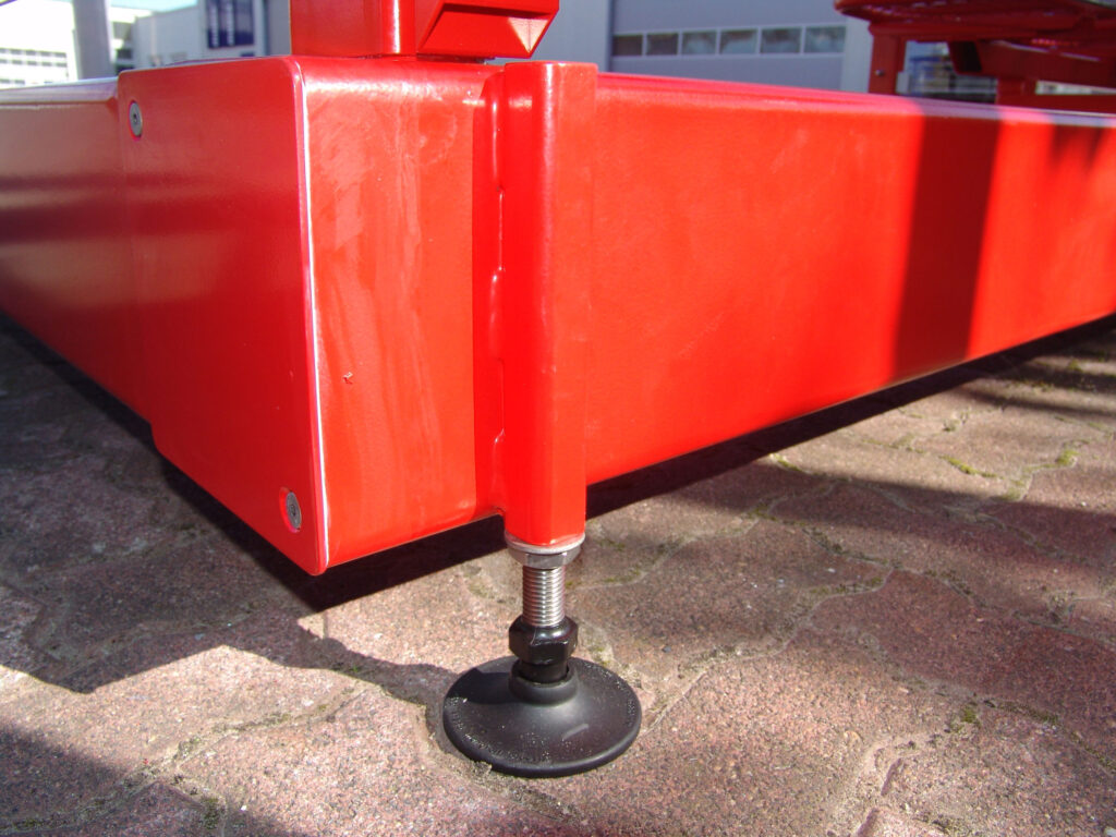 Stellfuß an mobiler Wartehalle System A