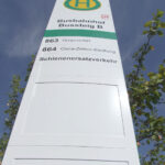 Detail MODULAR-Stele mit Fahrplanausschnitt