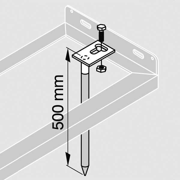 Bodenanker zur Montage von Fahrradbügeln