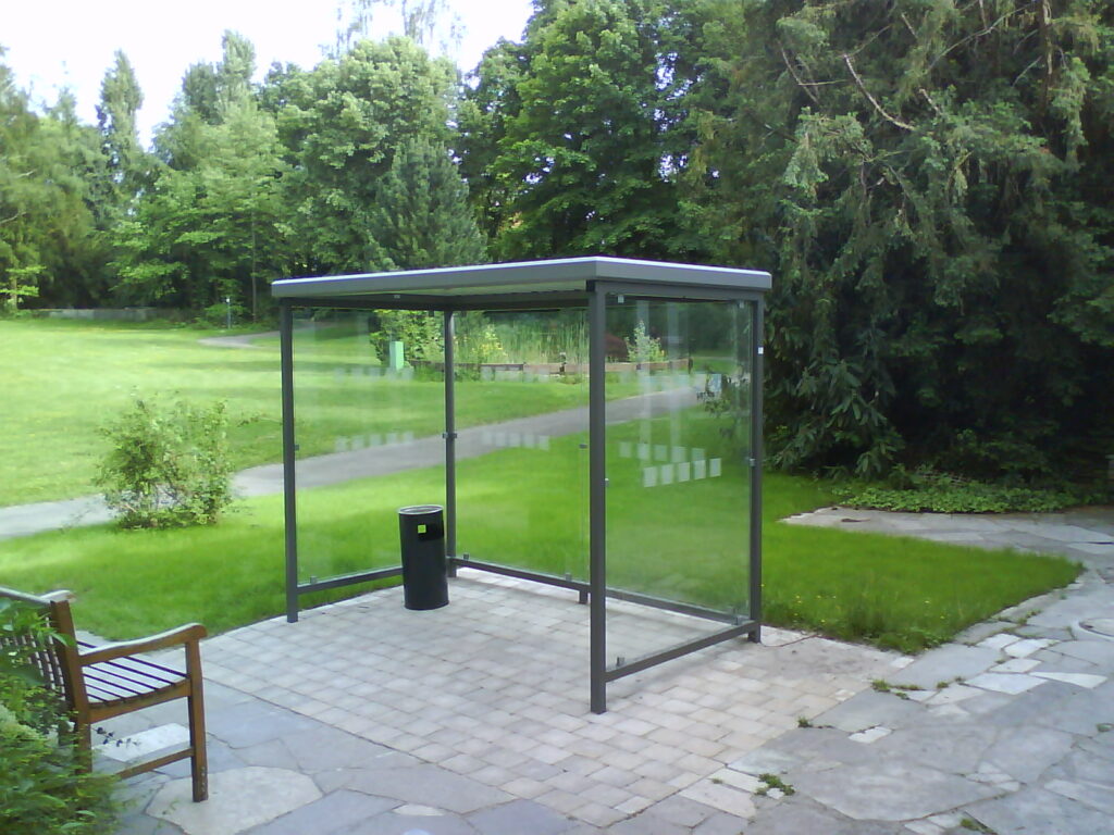 Flachdach-Pavillon für die kleinsten Stellplätze