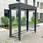 2-feldriger Raucherpavillon mit linearer Verglasung