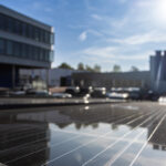 Oberseite des Solar-Carports mit PV Modulen
