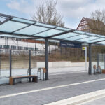 Doppelzeilige Überdachung System O am ZOB Spangenberg „Stadtmitte“