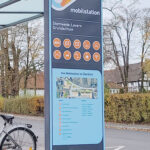 Infostele FIS 6-N mit Lageplan an Mobilstation in Stemwede-Levern