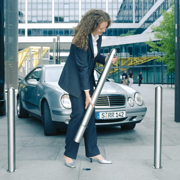 Edelstahlpoller heraushebbar