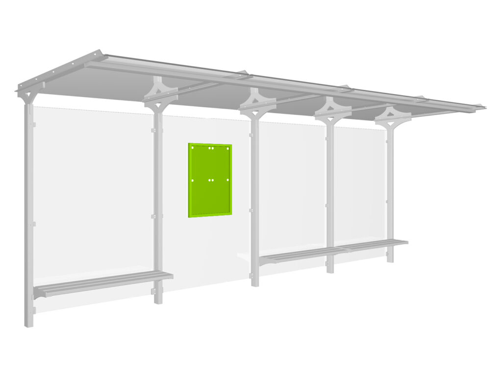 MT 30 DIN A2 Hochformat an Wartehallen Rückwand