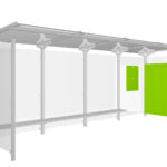 MT 300.200 Werbevitrine für City-Light Poster in Seitenwand einer Wartehalle