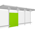 MT 300.200 Werbevitrine für City-Light Poster in Rückwand einer Wartehalle
