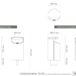 Abfallbehälter M-44 Abmessungen