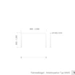 Abmessungen Anlehnbügel WM 5