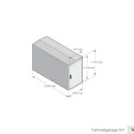 Abmessungen Fahrradbox M1