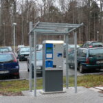 Klein-Überdachung System O: Ein Unterstand für den Parkscheinautomat