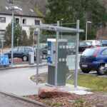 Klein-Überdachung System O: Ein Unterstand für den Parkscheinautomat